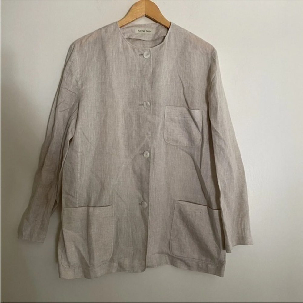 Nicole Farhi Linen Work Jacket Shacket